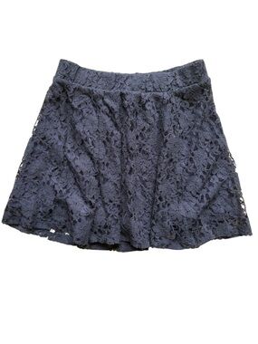 Navy Blue Lace Skirt